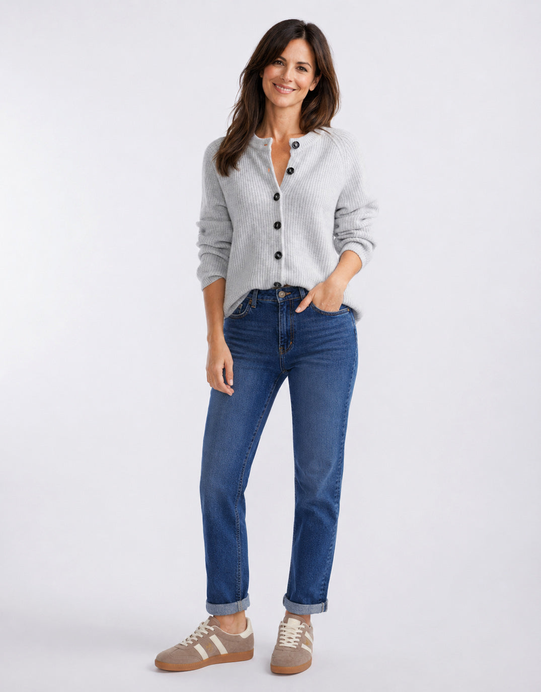 132 Fashion Stretch Mom Jean (Dark Blue)