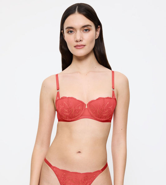 Image of Bras. Productname: Triumph Crazy Stupid Love Style Lab Wired Padded Bra in Blood Orange colour by brand - Triumph