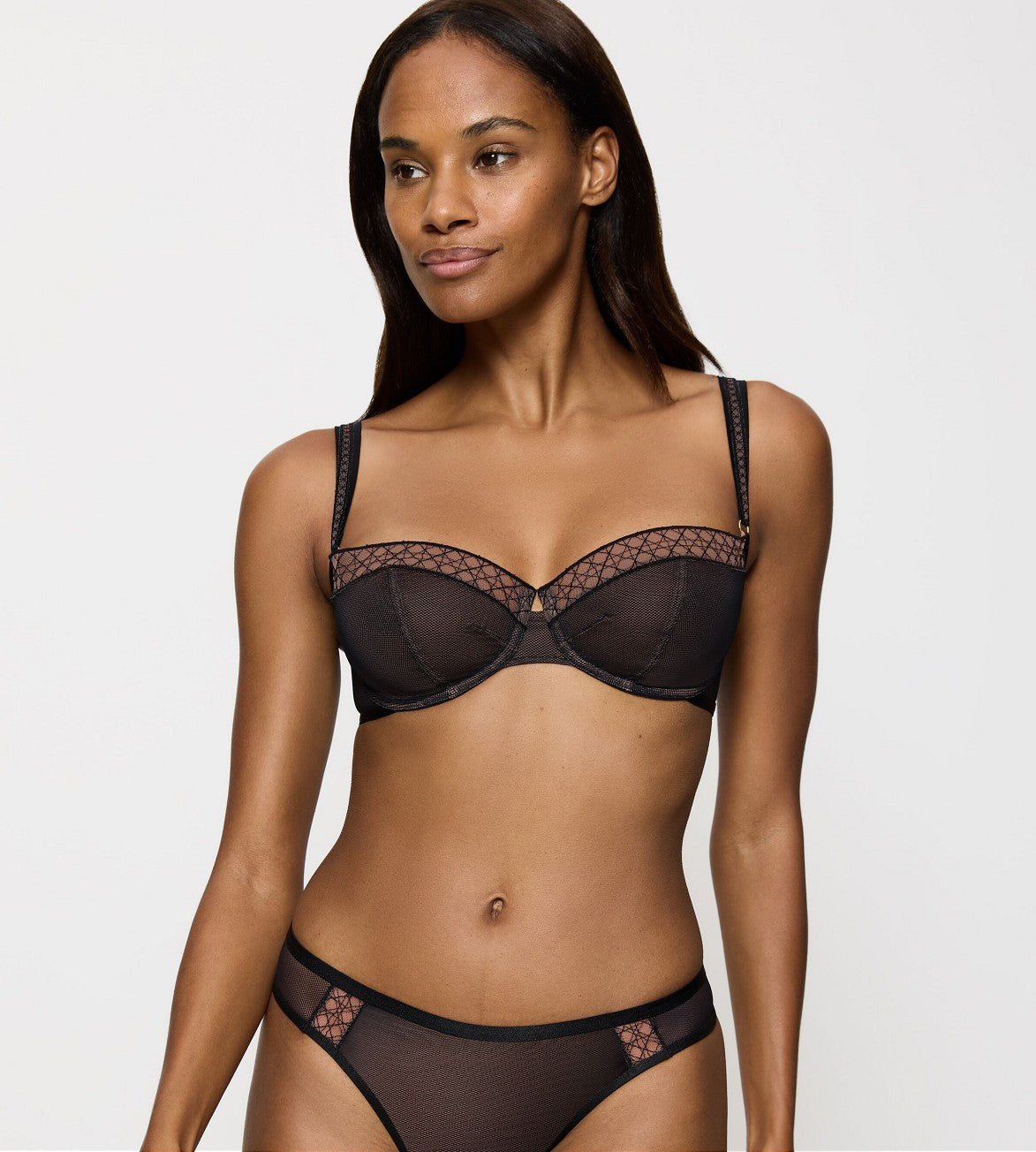 Image of Bras. Productname: Triumph Palina Cosmic Heartbeat Style Lab Wired Bra in Black colour by brand - Triumph
