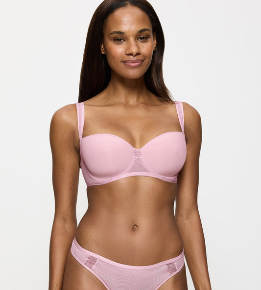 Image of Bras. Productname: Triumph Palina Cosmic Heartbeat Style Lab Wired Padded Bra in Vintage Pink colour by brand - Triumph