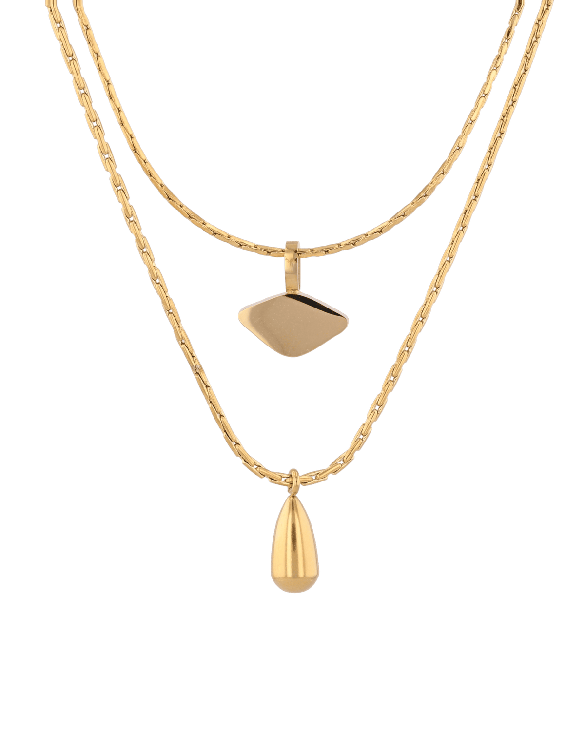 Image of Necklaces. Product name - Sunshower Layered Gold Necklace in colour by brand - LAVANA