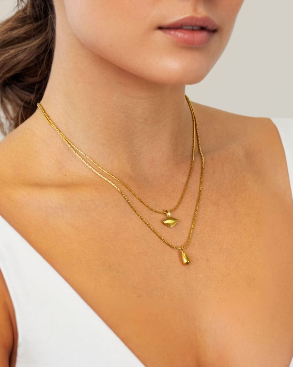 LAVANA Sunshower Layered Gold Necklace
