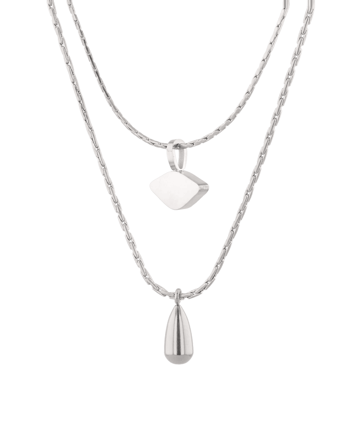 LAVANA Sunshower Layered Silver Necklace