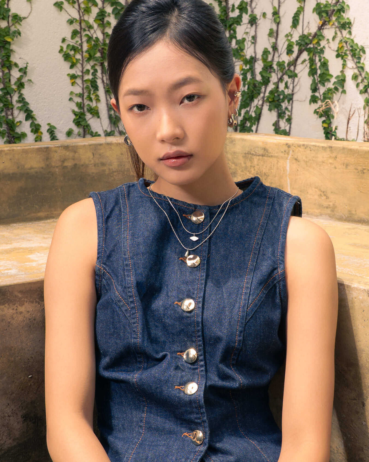 LAVANA Sunshower Layered Gold Necklace