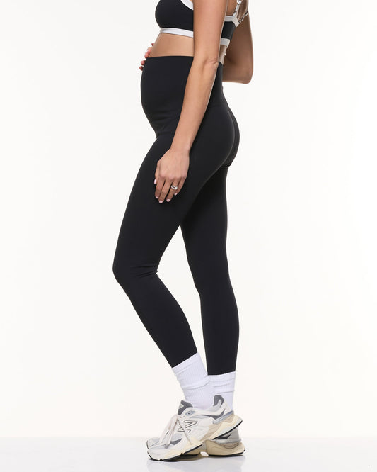 Soon Maternity Super Stretch Foldover Leggings (Black)