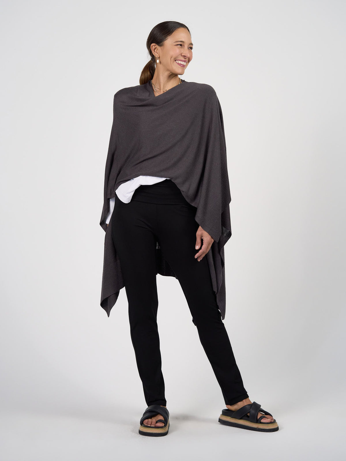 Lou Lou Supreme Cashmere/Bamboo Travel Wrap (Steel)