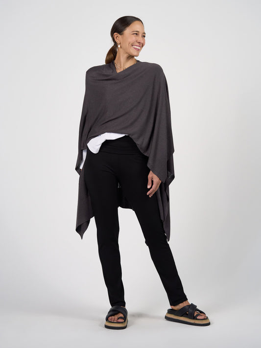 Lou Lou Supreme Cashmere/Bamboo Travel Wrap (Steel)