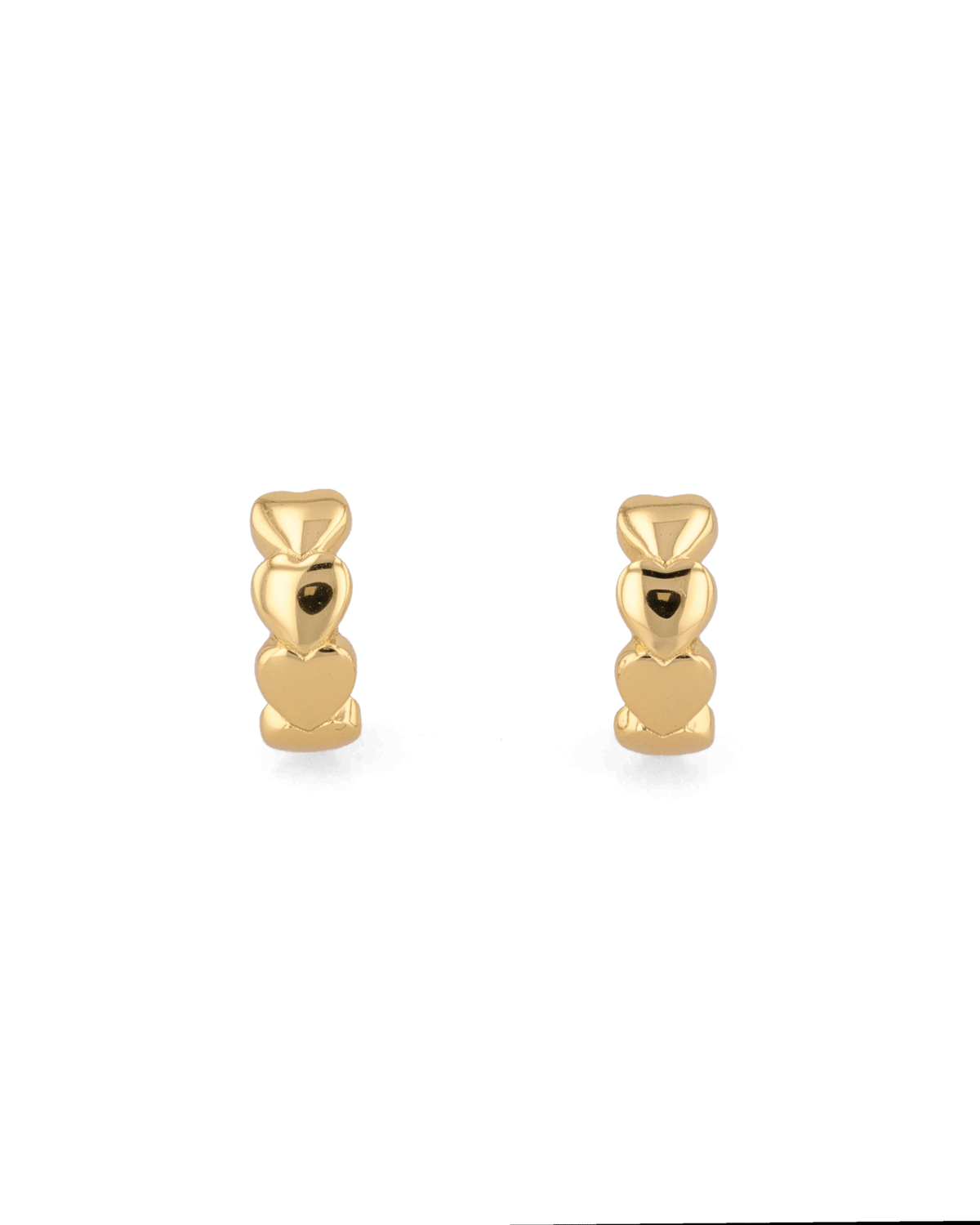 Image of Earrings. Product name - Sweetheart Gold Hoop Earrings in colour by brand - LAVANA