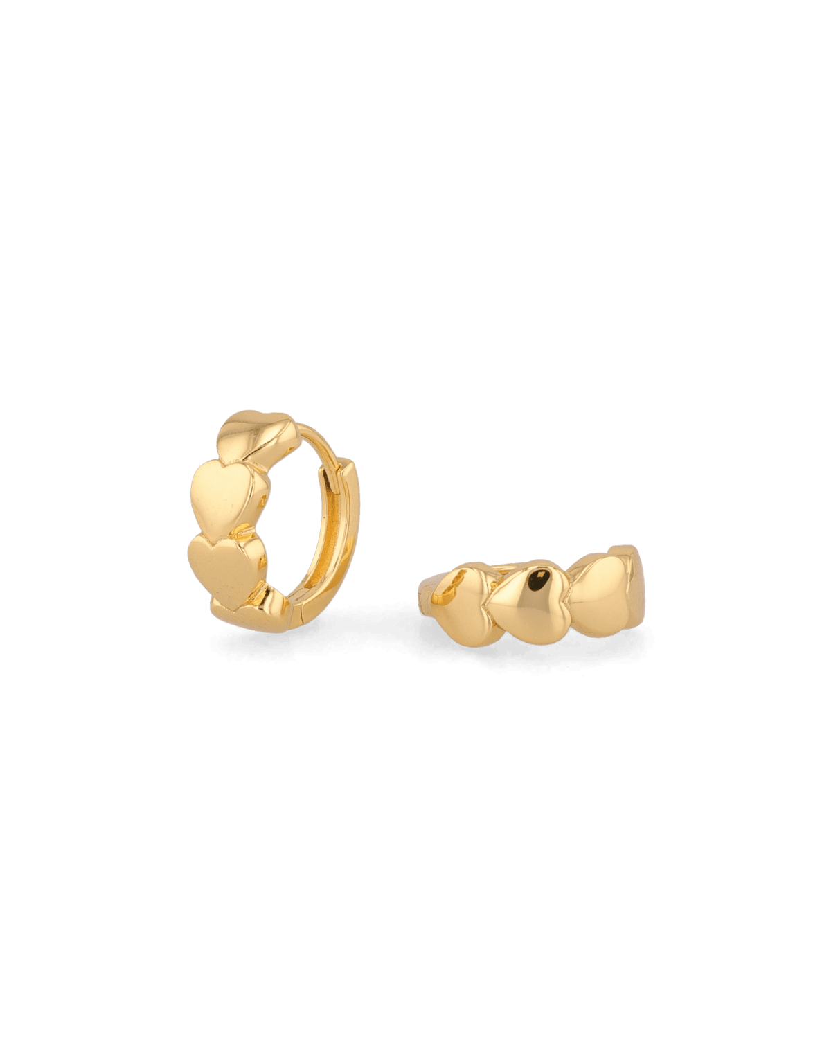 LAVANA Sweetheart Gold Hoop Earrings