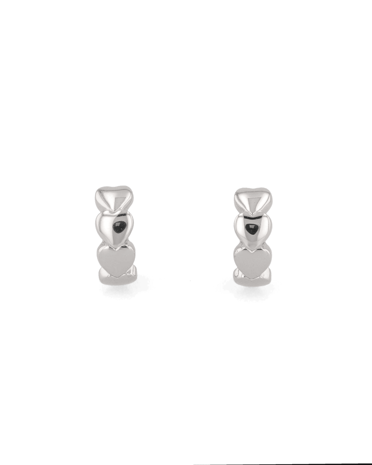 LAVANA Sweetheart Silver Hoop Earrings