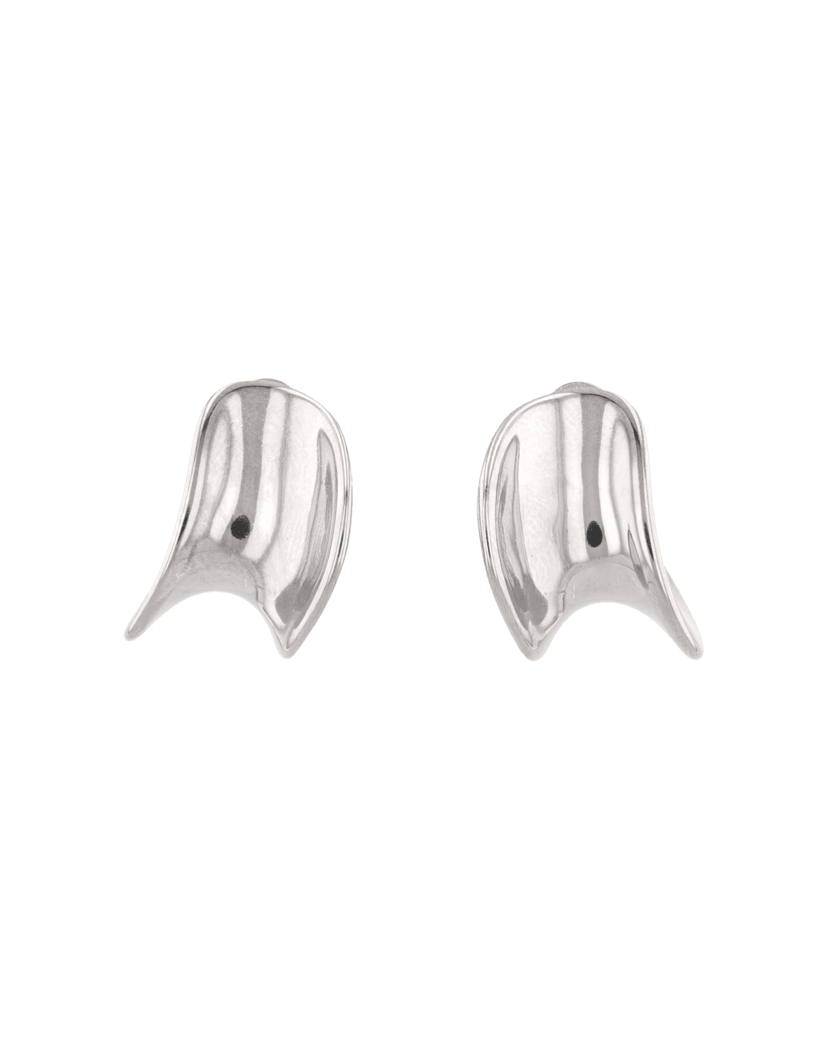 Image of Earrings. Product name - Swell Silver Stud Earrings in colour by brand - LAVANA