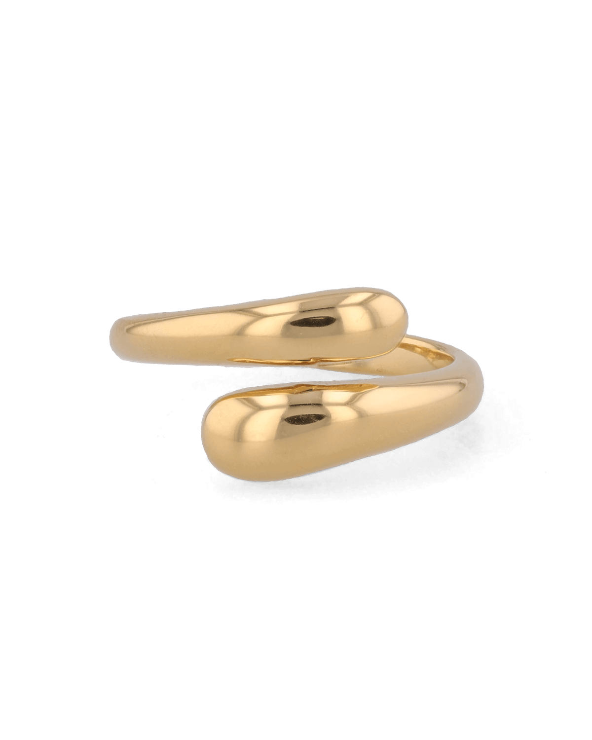 Image of Rings. Product name - Swerve Gold Ring in colour by brand - LAVANA