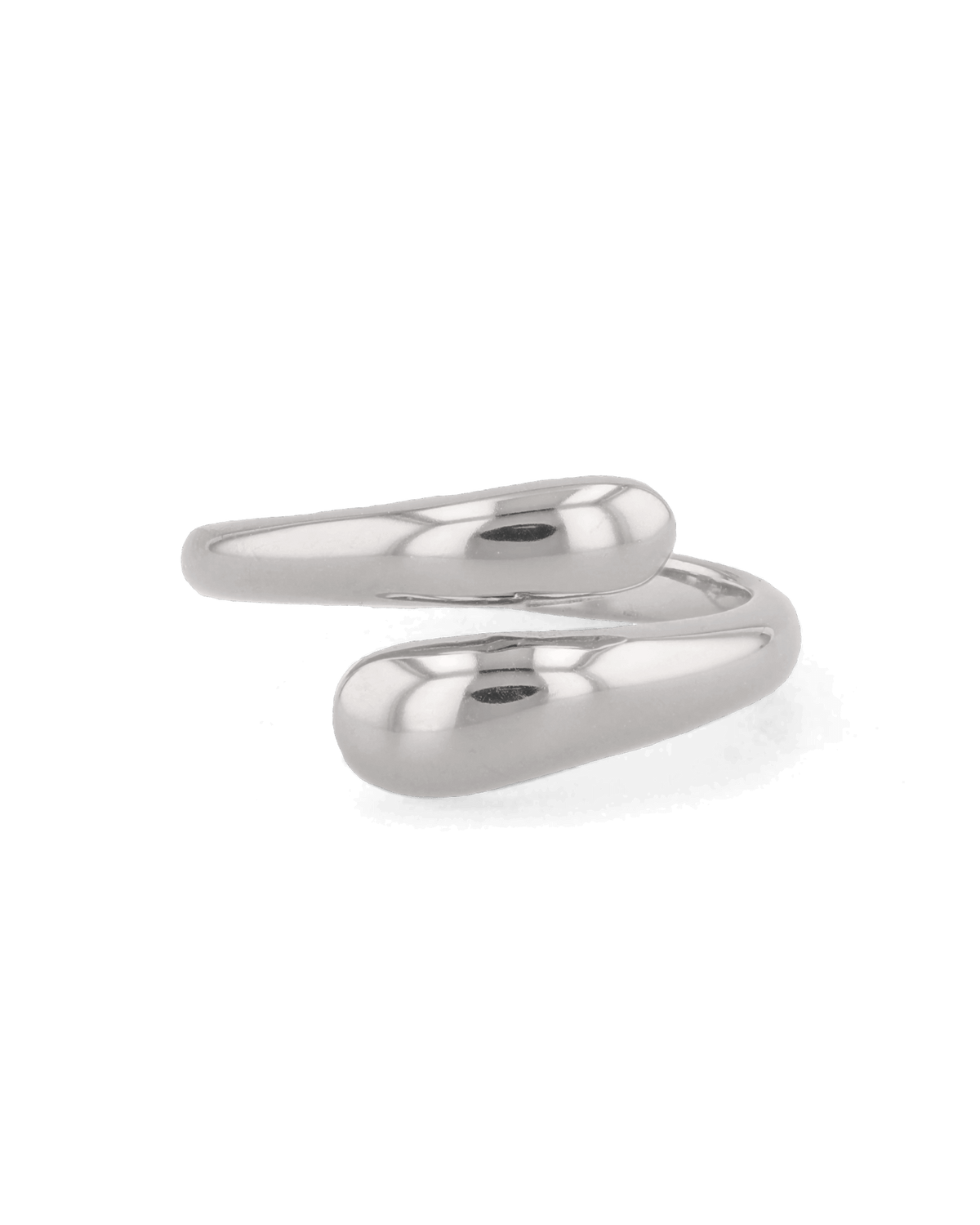 Image of Rings. Product name - Swerve Silver Ring in colour by brand - LAVANA