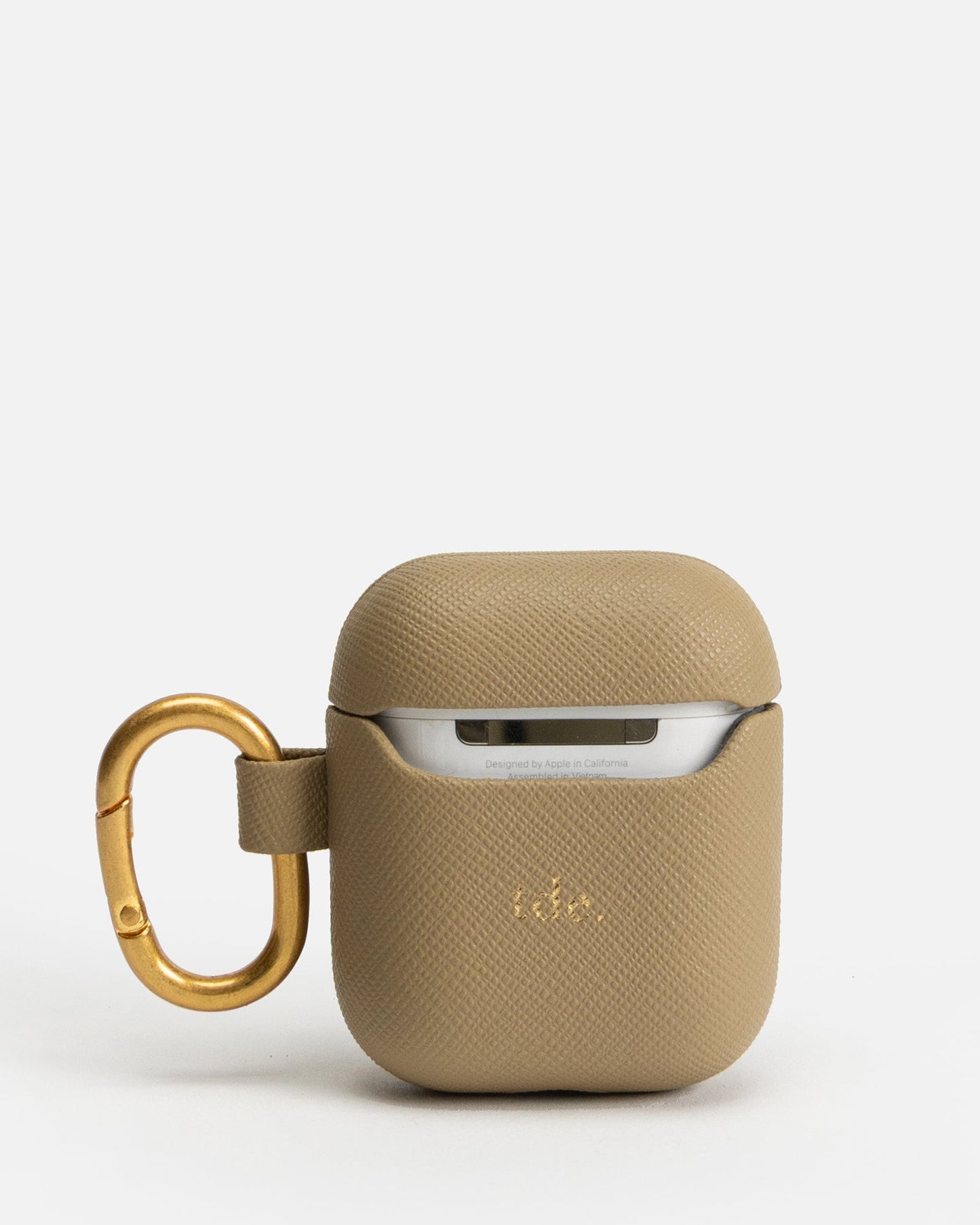 The Daily Edited AirPods 2nd Gen Saffiano Leather Case (Praline)