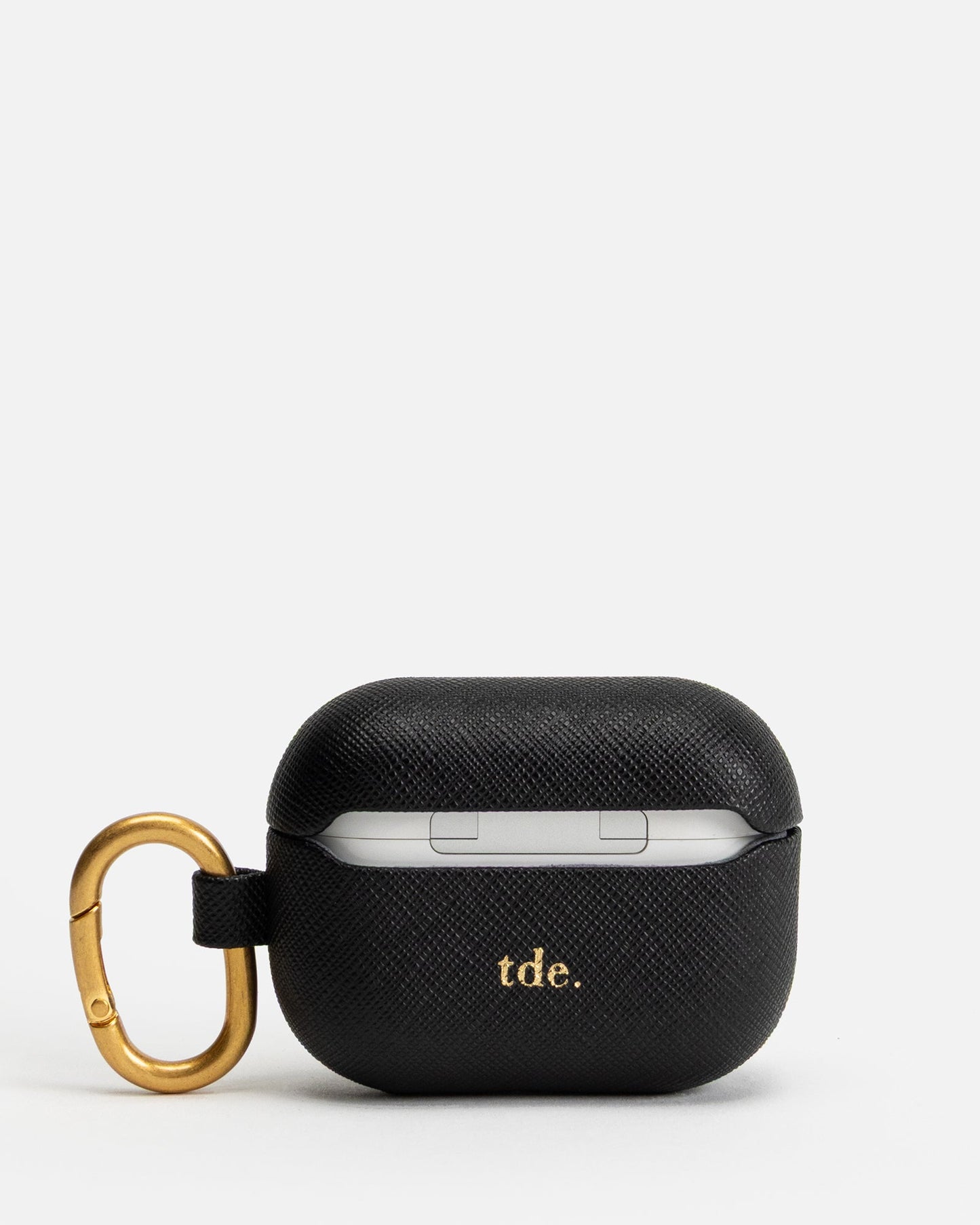 AirPods 2nd Gen Pro Saffiano Leather Case (Black)