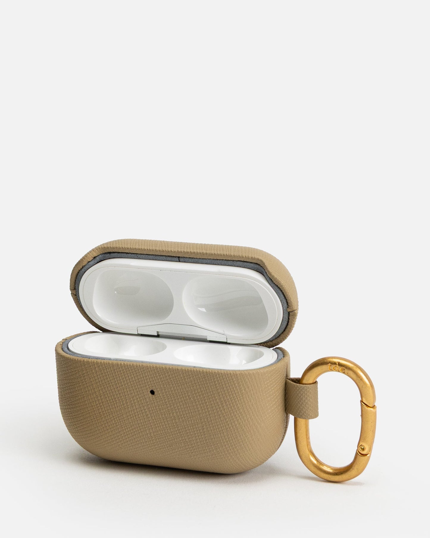 Image of Electronics Accessories. Productname: The Daily Edited AirPods 2nd Gen Pro Saffiano Leather Case Praline in Praline colour by brand - The Daily Edited