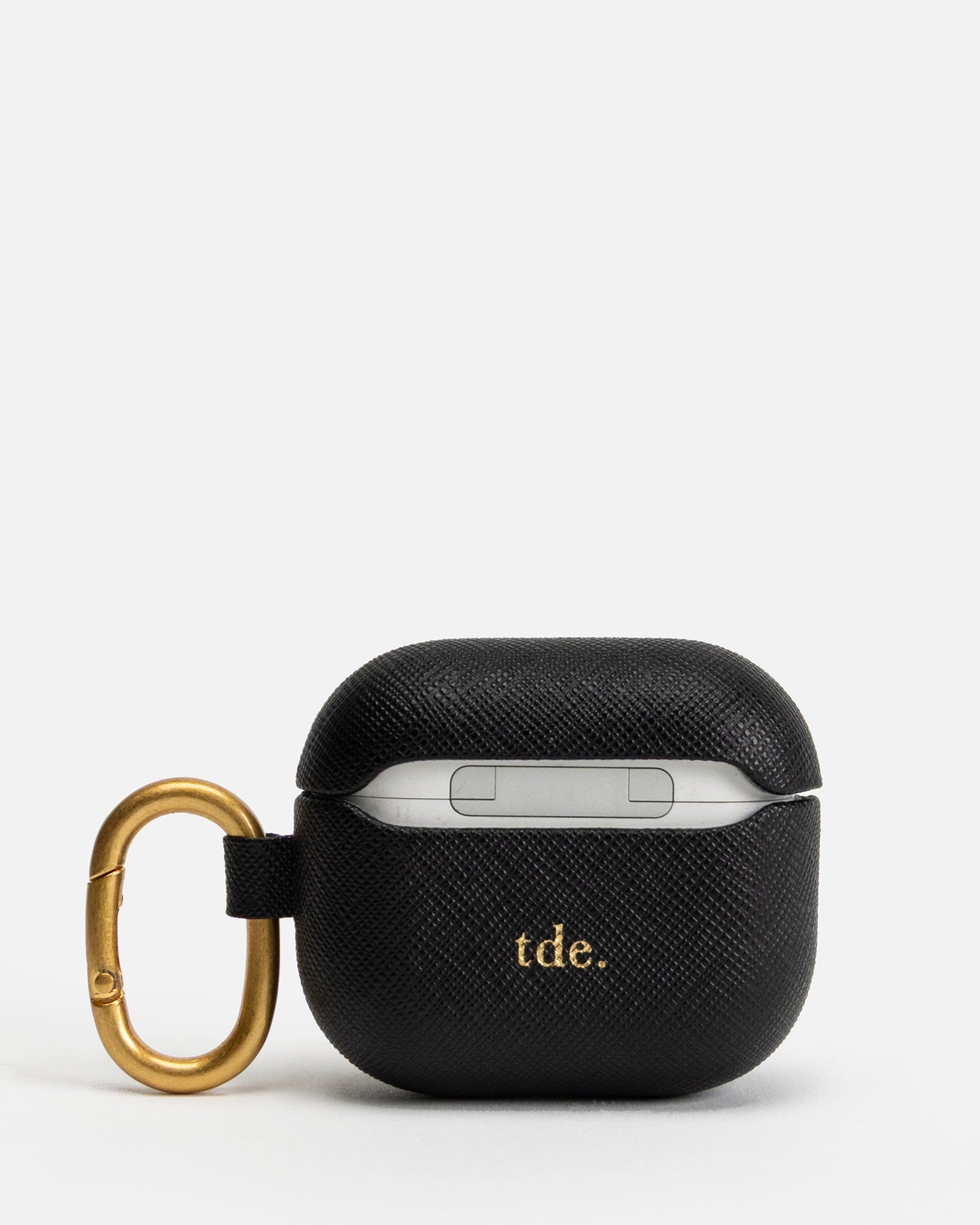 AirPods 3rd Gen Saffiano Leather Case (Black)