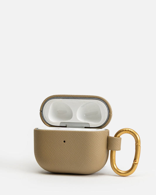 Image of Electronics Accessories. Productname: The Daily Edited AirPods 3rd Gen Saffiano Leather Case Praline in Praline colour by brand - The Daily Edited