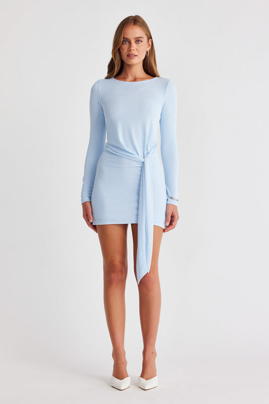 Image of Dresses. Productname: SNDYS TATIA MINI DRESS in Blue colour by brand - SNDYS