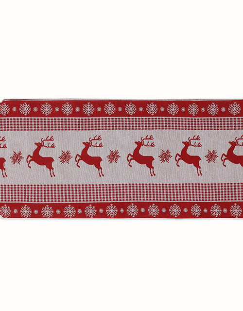 TARRAMARRA® Christmas Deer Amd Snowflake Table Runner (Red)