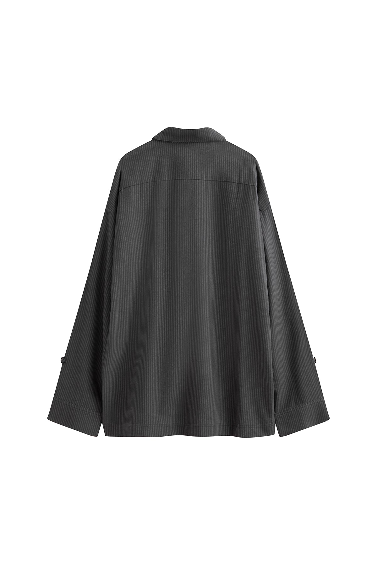 NUNE Long Sleeve Sleep Shirt Flannel (Evening Pinstripe)