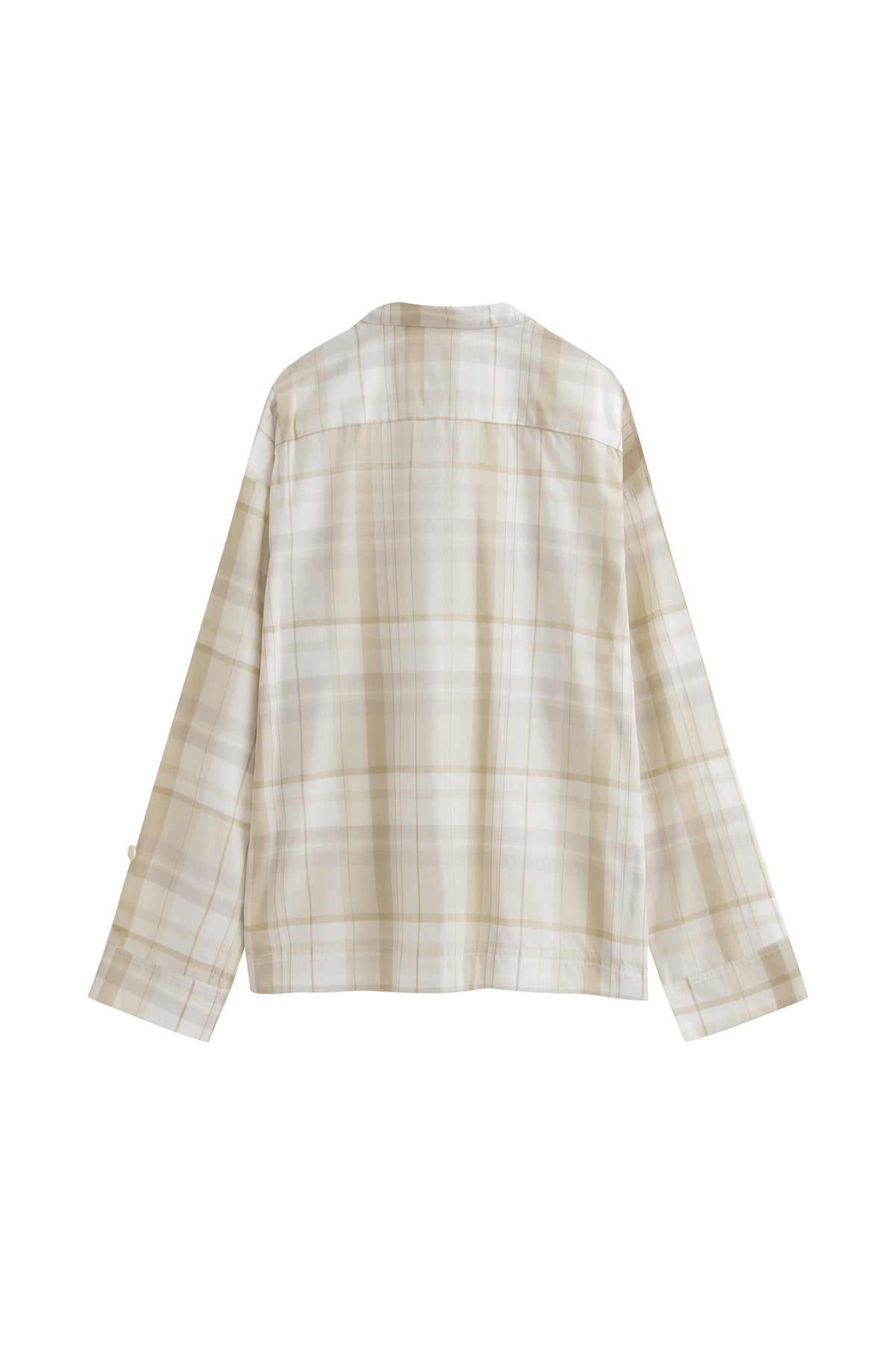 NUNE Long Sleeve Sleep Shirt Macel (Oat Check)