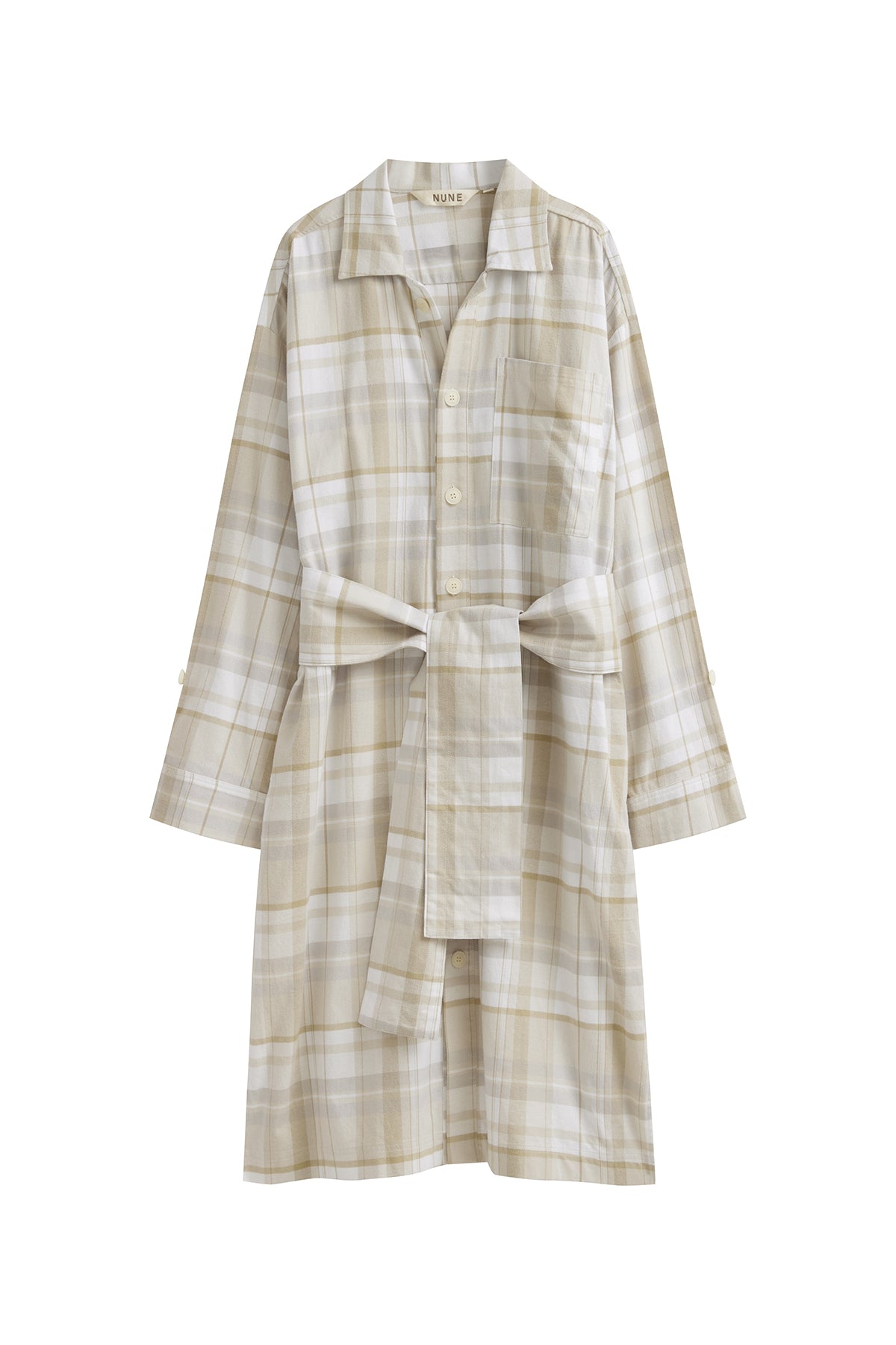 NUNE Long House Shirt (Oat Check)