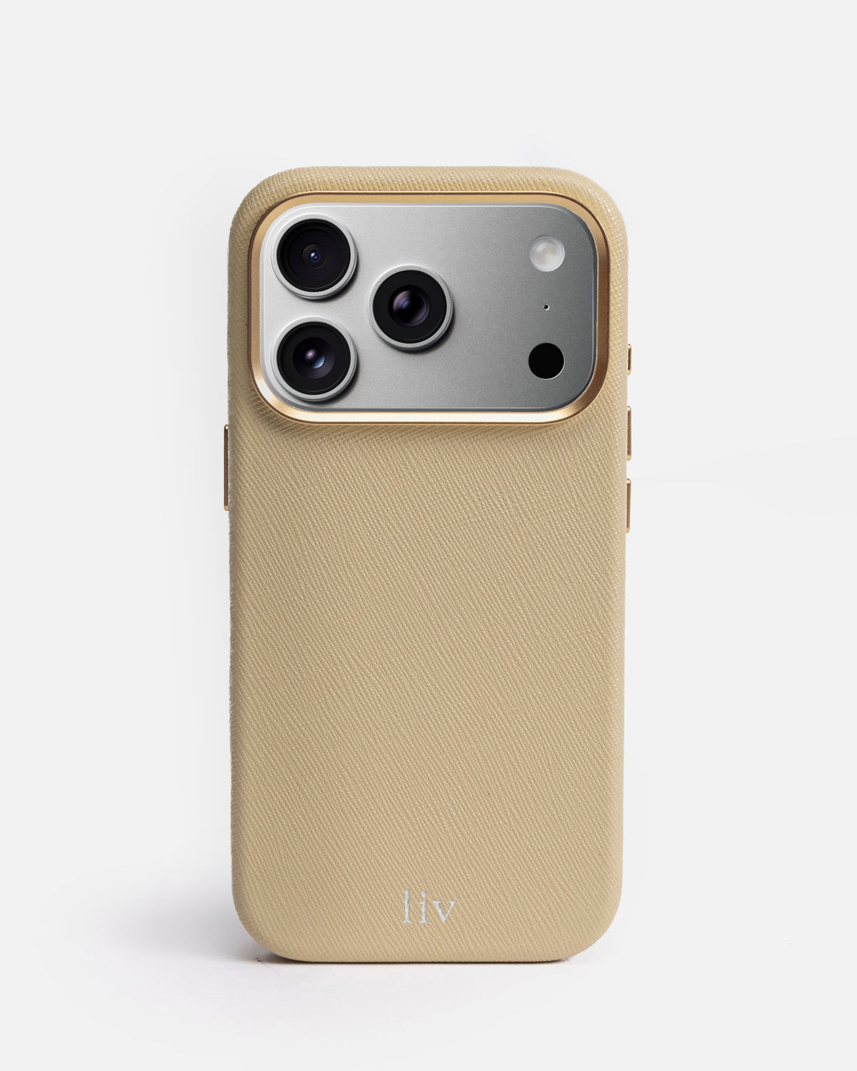 Image of Mobile Phone Cases. Product name - iPhone 18 Pro Case Beige in Beige colour by brand - The Daily Edited