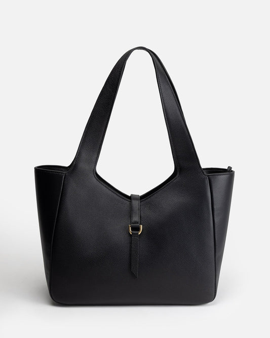The Daily Edited Maia Soft Shoulder Tote (Black)