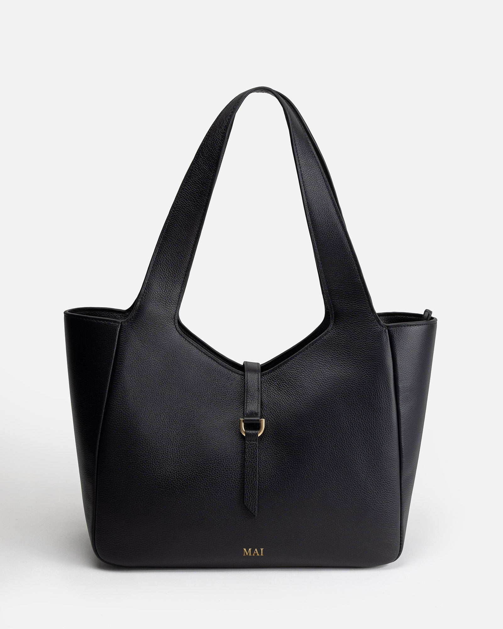 Image of Bags. Productname: The Daily Edited Maia Soft Shoulder Tote Black in Black colour by brand - The Daily Edited