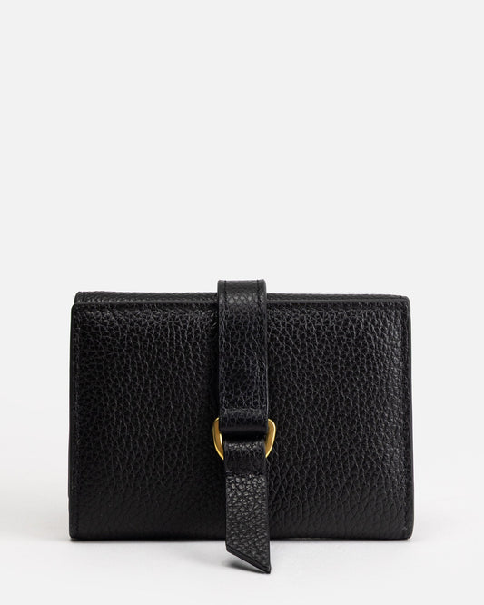 The Daily Edited Maia Trifold Snap Wallet (Black)