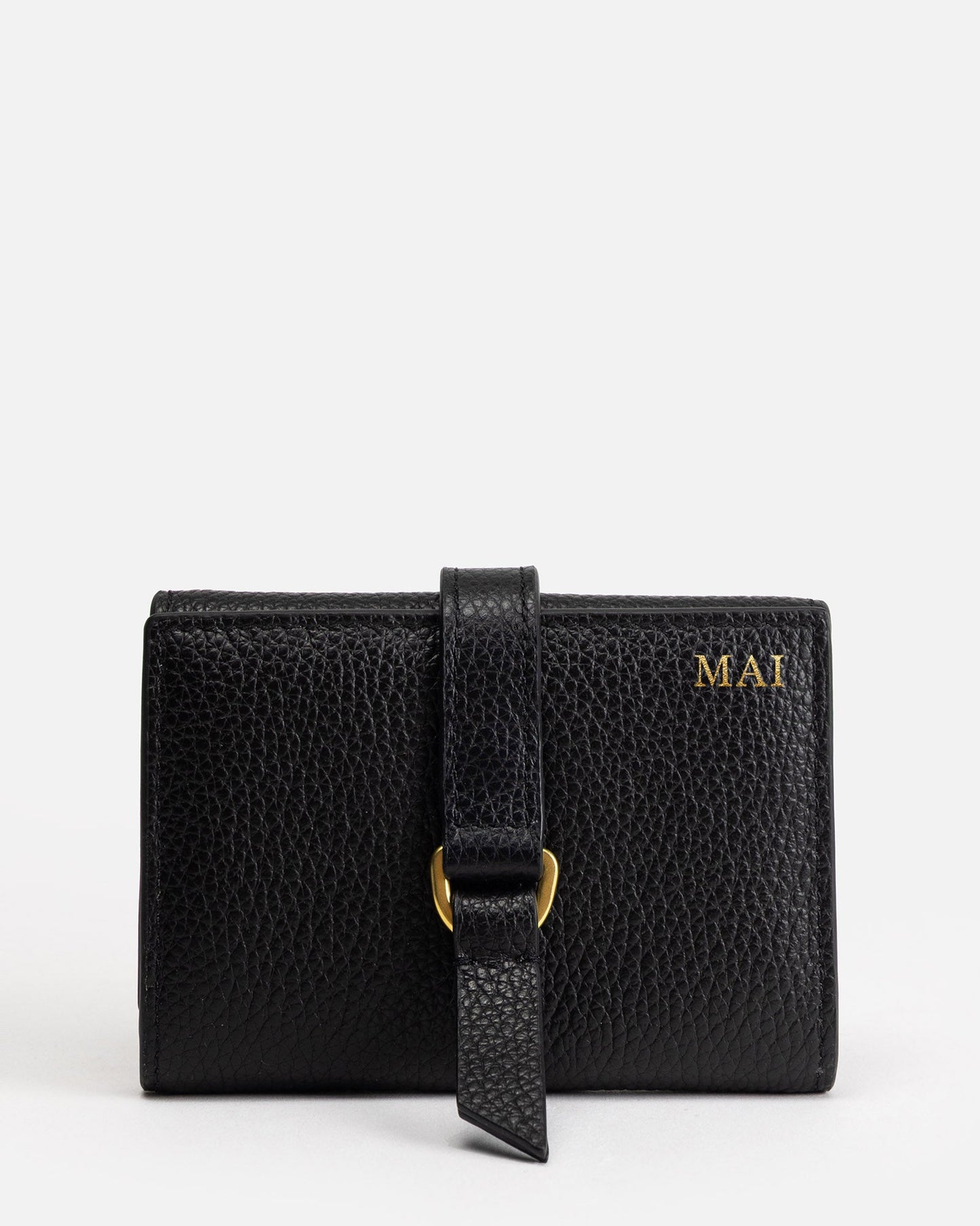 Image of Wallets & Money Clips. Productname: The Daily Edited Maia Trifold Snap Wallet Black in Black colour by brand - The Daily Edited