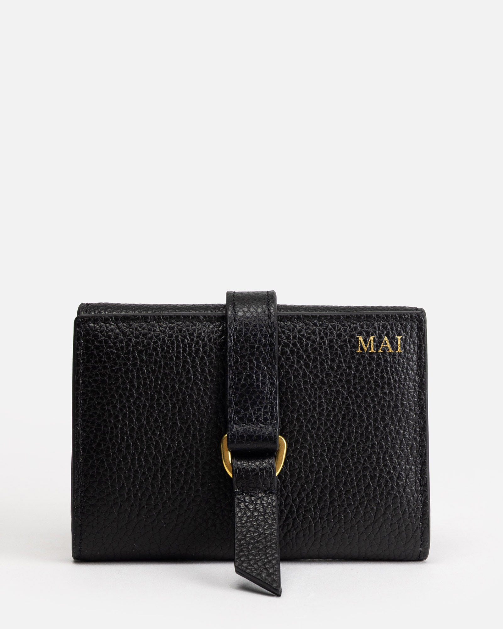 Image of Wallets & Money Clips. Productname: The Daily Edited Maia Trifold Snap Wallet Black in Black colour by brand - The Daily Edited