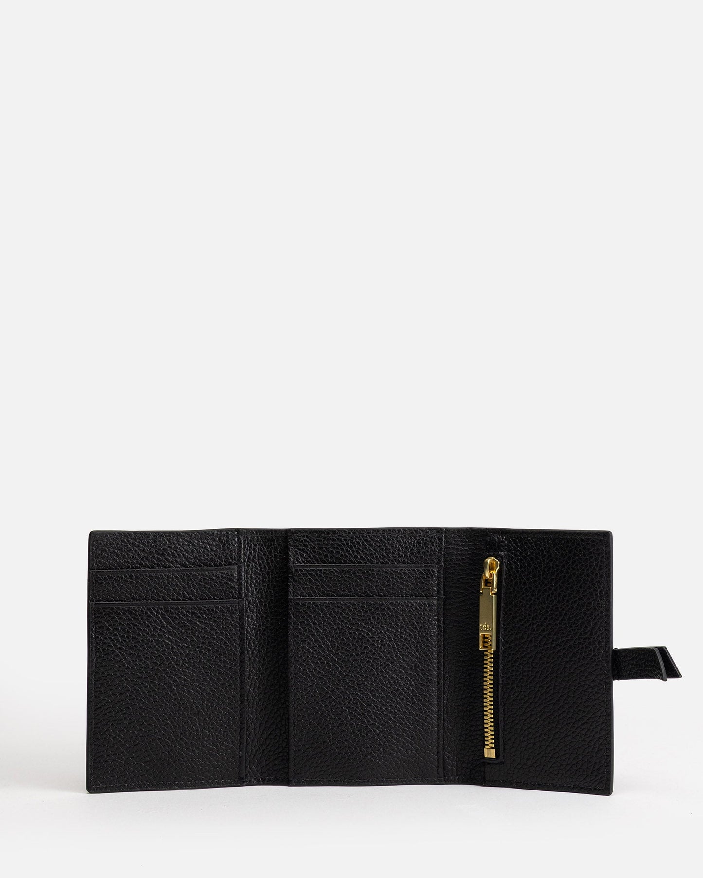 The Daily Edited Maia Trifold Snap Wallet (Black)