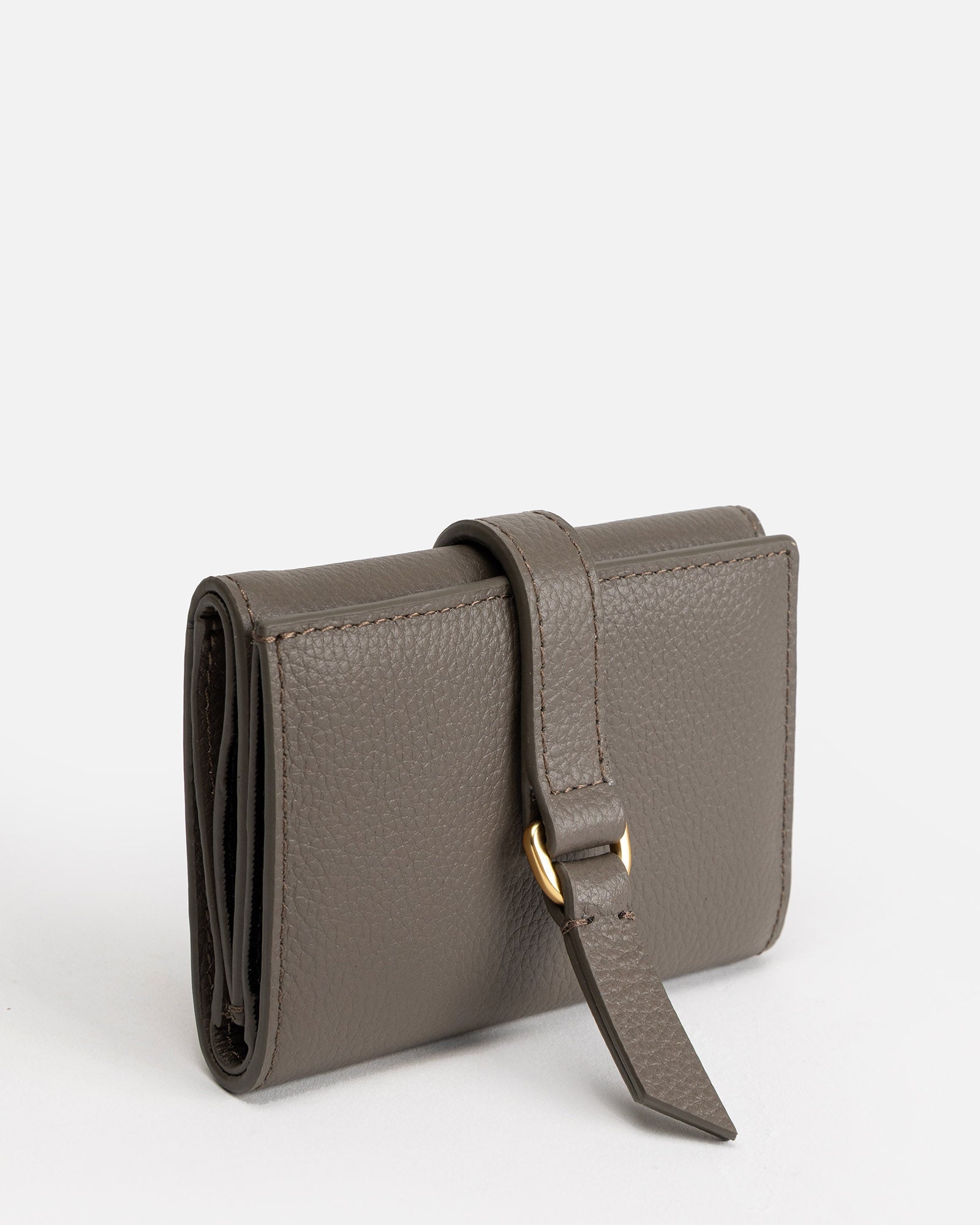 Image of Wallets & Money Clips. Productname: The Daily Edited Maia Trifold Snap Wallet Slate Grey in Grey colour by brand - The Daily Edited