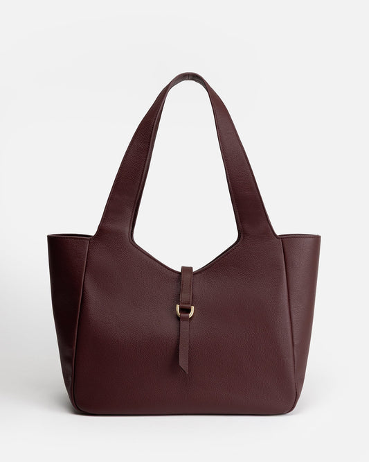 The Daily Edited Maia Soft Shoulder Tote Berry (Jam)