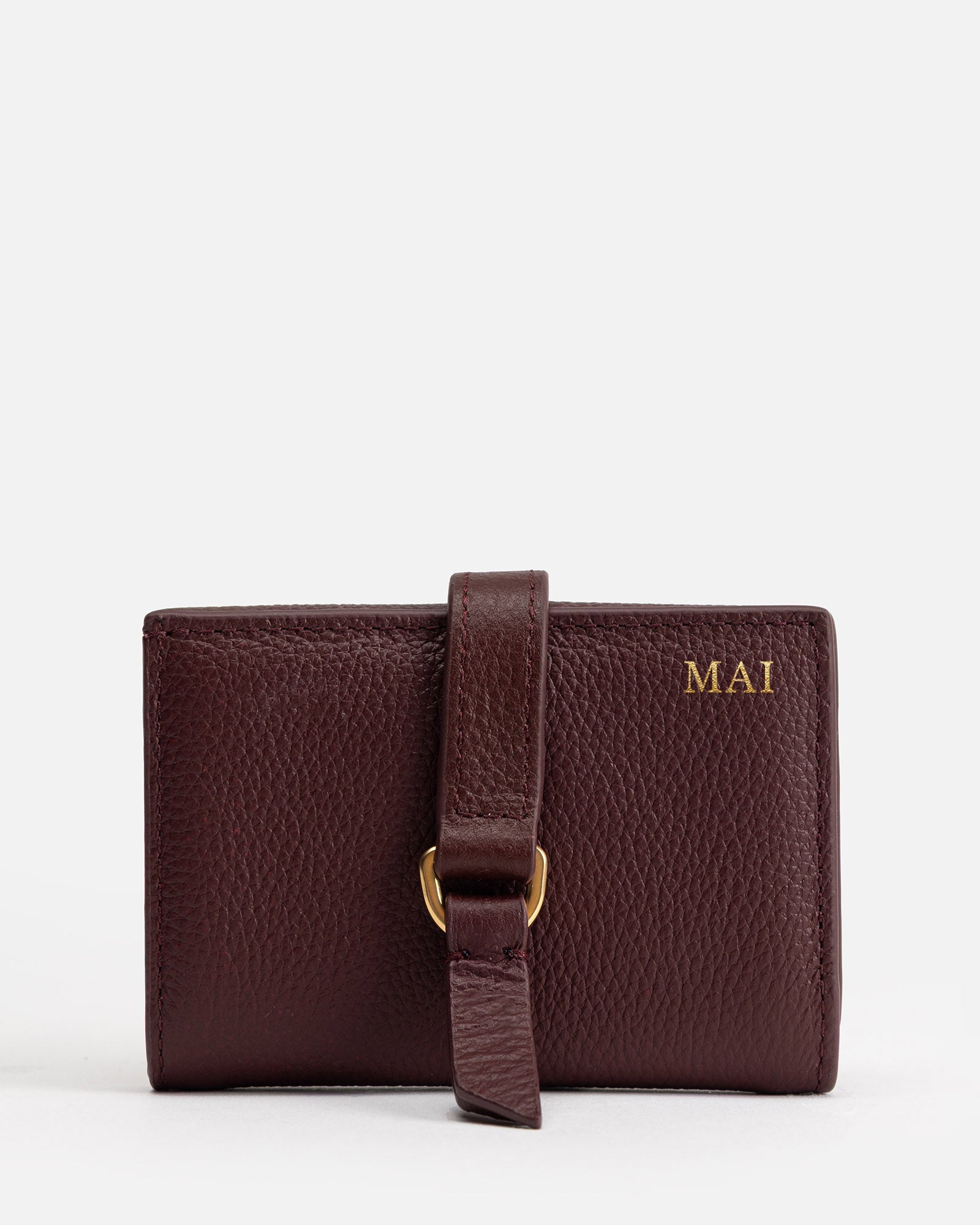 Image of Wallets & Money Clips. Productname: The Daily Edited Maia Trifold Snap Wallet Berry Jam in Jam colour by brand - The Daily Edited