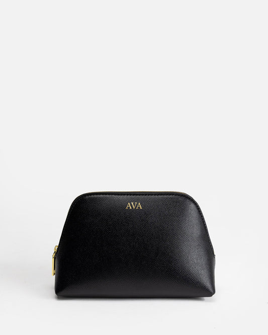 Image of Health & Beauty. Product name - Ava Small Beauty Case Black in Black colour by brand - The Daily Edited