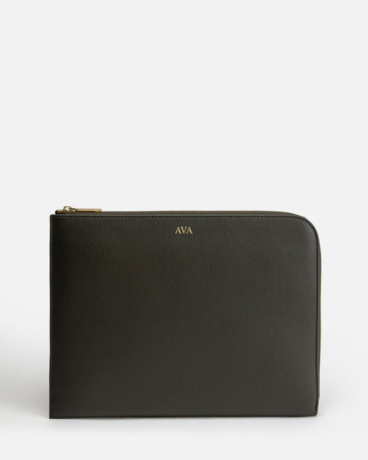 Image of Electronics Accessories. Productname: The Daily Edited Ava Ipad Organiser Olive in Olive colour by brand - The Daily Edited