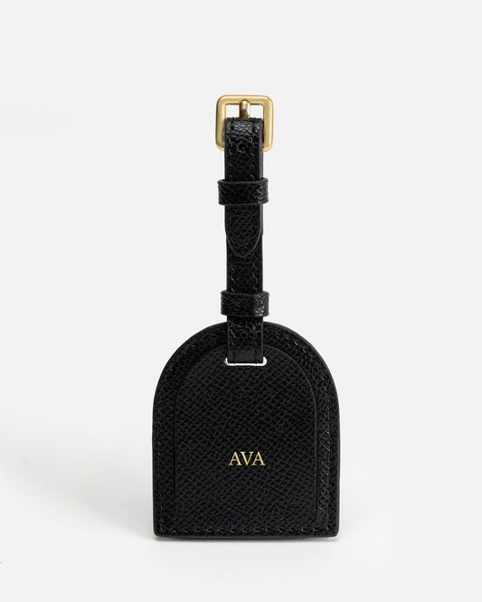 Image of Badge & Pass Holders. Product name - AVA LUGGAGE TAG in Black colour by brand - GROUP48