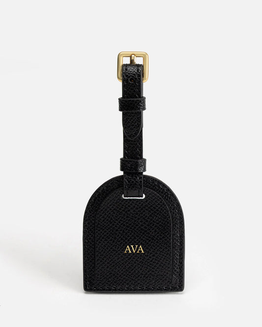 Image of Badge & Pass Holders. Product name - Ava Luggage Tag Black in Black colour by brand - GROUP48
