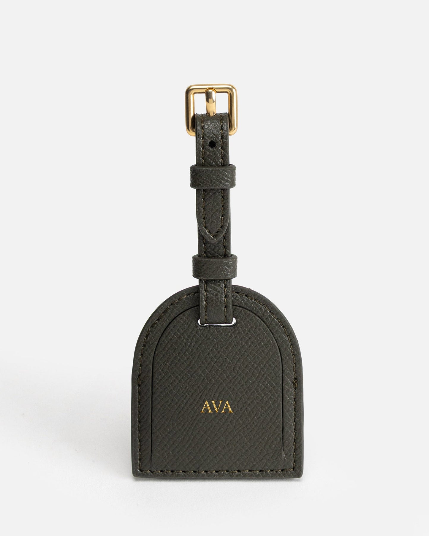 Image of Badge & Pass Holders. Productname: The Daily Edited Ava Luggage Tag Olive in Olive colour by brand - The Daily Edited