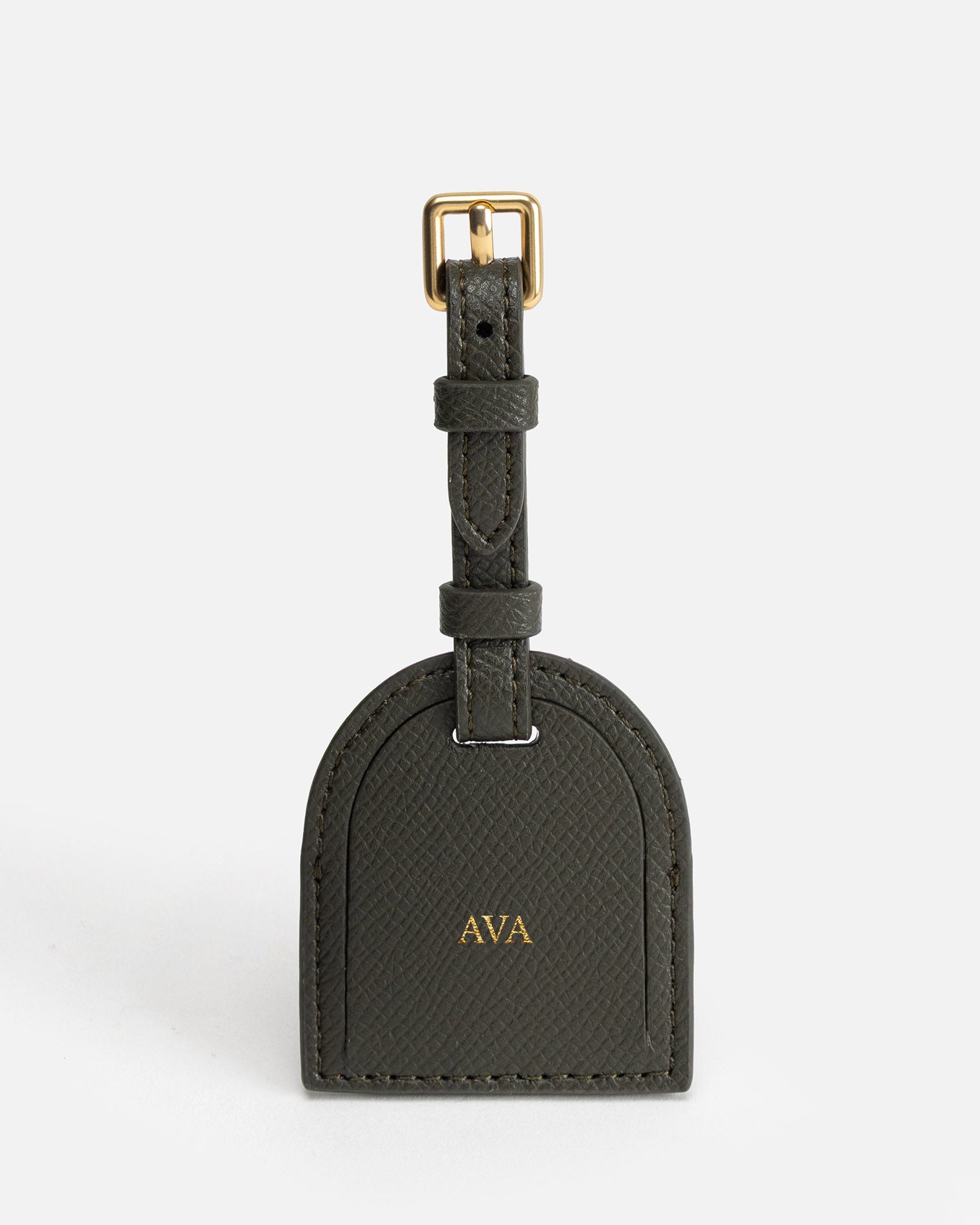 Image of Badge & Pass Holders. Productname: The Daily Edited Ava Luggage Tag Olive in Olive colour by brand - The Daily Edited