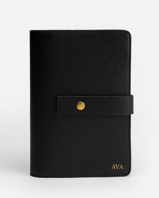 Image of Others. Productname: The Daily Edited Ava A5 Notebook Holder Black in Black colour by brand - The Daily Edited