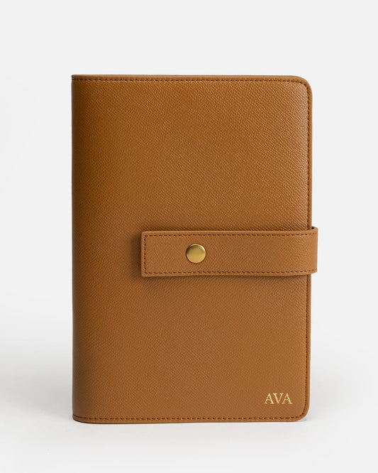 Image of Others. Productname: The Daily Edited Ava A5 Notebook Holder Tan in Tan colour by brand - The Daily Edited