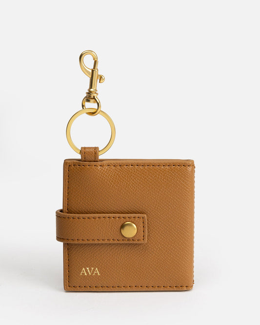 Image of Accessories. Productname: The Daily Edited Ava Mirror Keyring Tan in Tan colour by brand - The Daily Edited