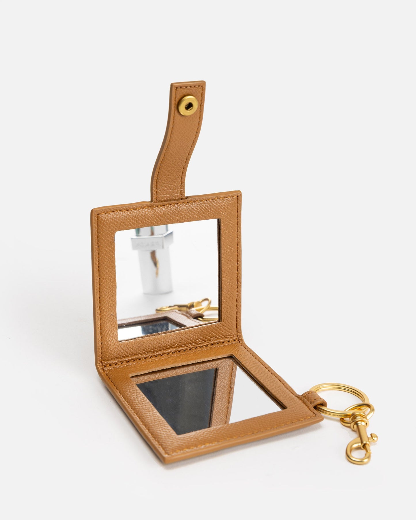 The Daily Edited Ava Mirror Keyring (Tan)