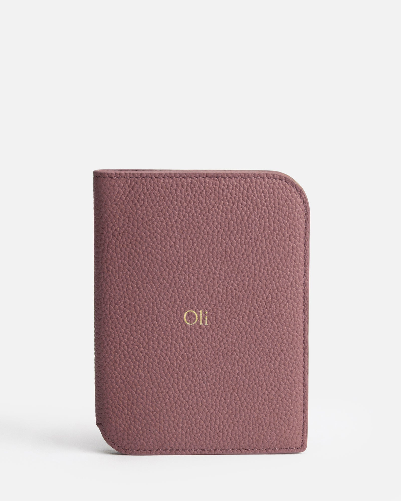 Image of Badge & Pass Holders. Product name - Olivia Passport Holder Musk Mauve in Mauve colour by brand - The Daily Edited