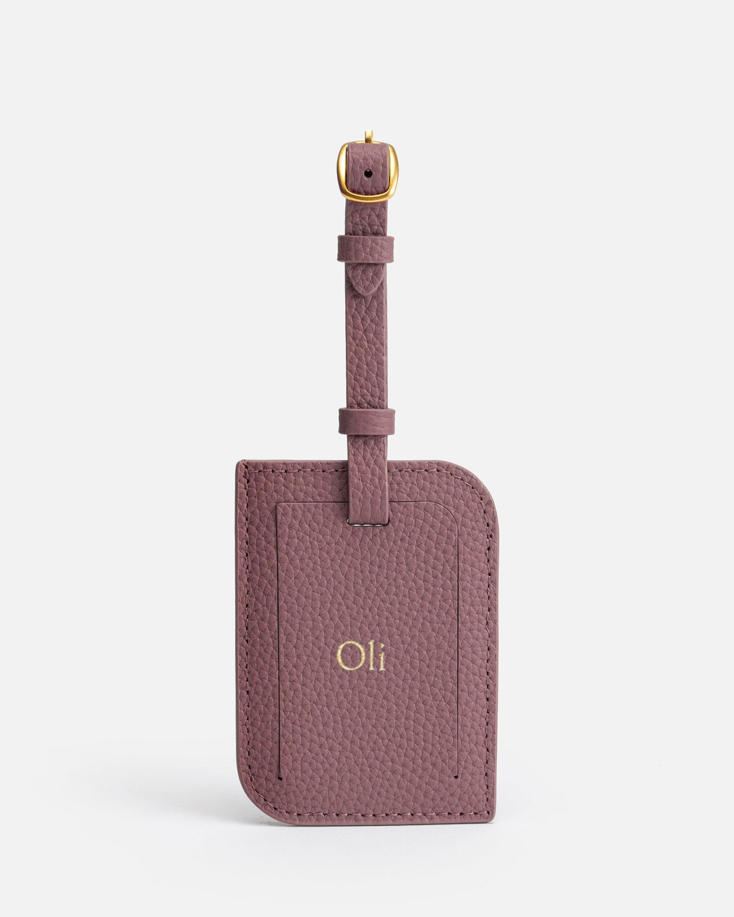 Image of Badge & Pass Holders. Productname: The Daily Edited Olivia Luggage Tag Musk Mauve in Mauve colour by brand - The Daily Edited