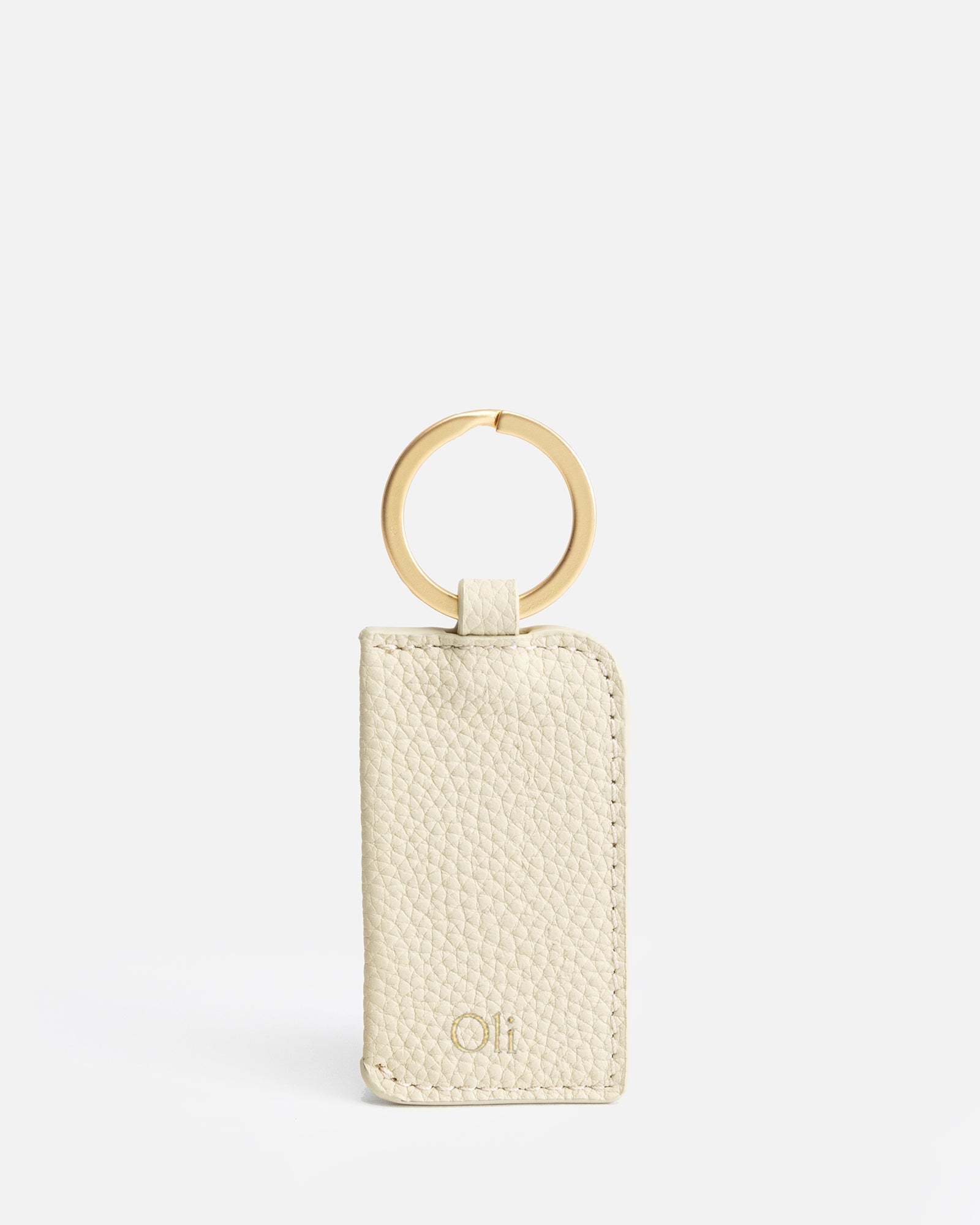 Image of Accessories. Productname: The Daily Edited Olivia Keyring Oat in Oat colour by brand - The Daily Edited